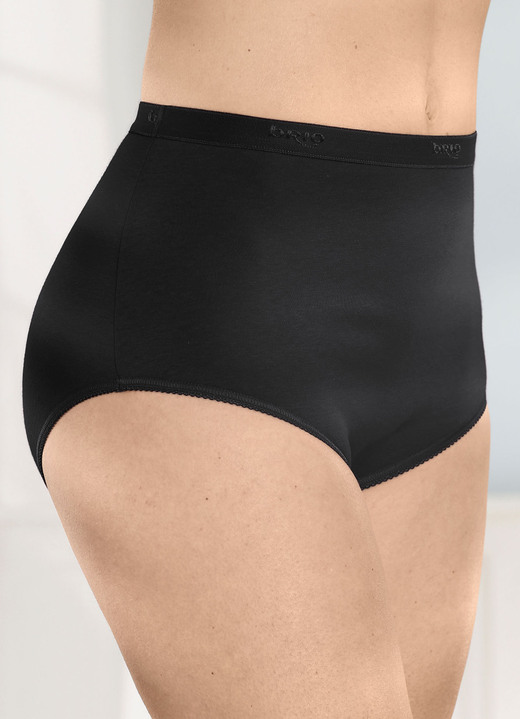 Slips - brio lingerie Fünferpack Slips mit elastischen Abschlüssen, in Größe 040 bis 056, in Farbe 3X ROT, 2X SCHWARZ Ansicht 4