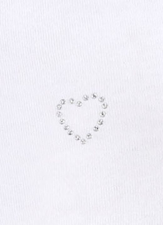 Slips - Viererpack Slips mit kleinem Strassherz im Vorderteil, in Größe 038 bis 056, in Farbe WEISS Ansicht 3