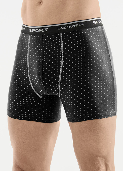 Pants & Boxershorts - Dreierpack Pants mit Alloverdessin, in Größe 005 bis 011, in Farbe 2X KHAKI-GRAU, 1X SCHWARZ-GRAU Ansicht 2