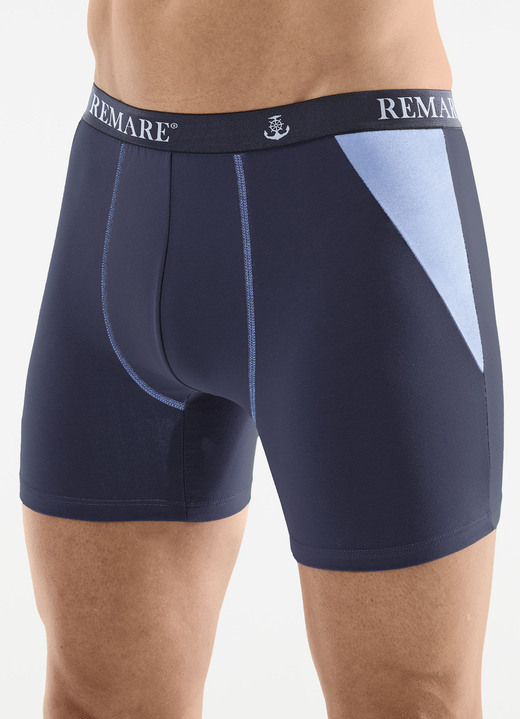 Pants & Boxershorts - Dreierpack Pants mit Elastikbund, in Größe 005 bis 011, in Farbe 2X HELLBLAU-NAVY, 1X NAVY-HELLBLAU Ansicht 2