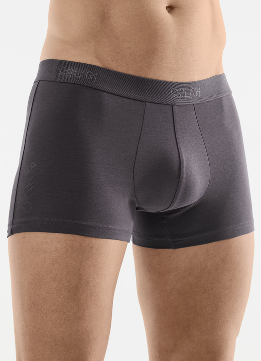 Pants & Boxershorts - SLG Zweierpack Pants mit Elastikbund, in Größe L (6) bis XXL (8), in Farbe 1X BLAU, 1X GRAFIT Ansicht 2