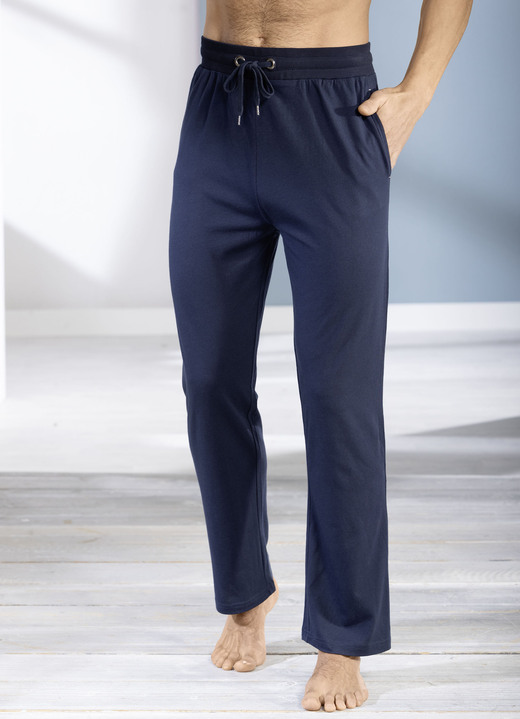 Schlafanzüge - Zweierpack Schlaf- und Freizeithosen, mit Modal, in Größe 046 bis 064, in Farbe 1X SCHWARZ, 1X PETROL Ansicht 3