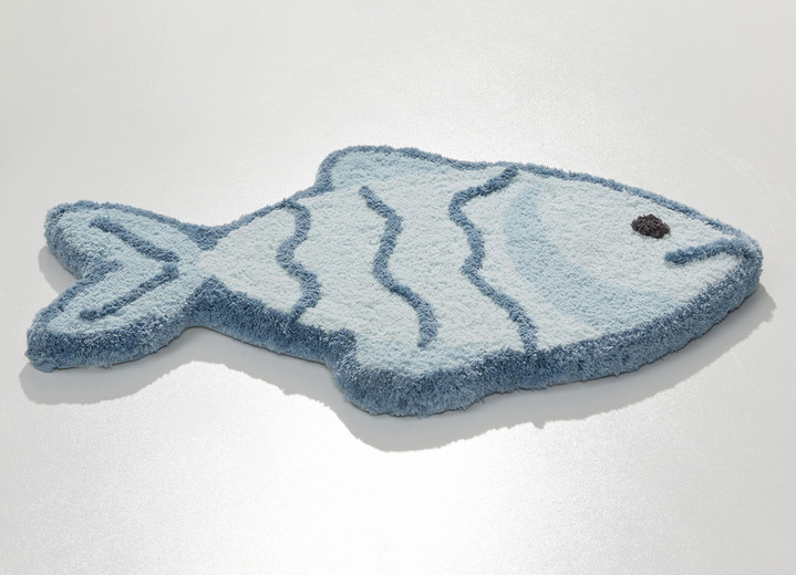 Badgarnituren - Pflegeleichte Badgarnitur ideal für Allergiker, in Größe 100 (Teppich, 50/ 80 cm) bis 112 (WC-Deckelbezug, 47/ 50 cm), in Farbe BLAU Ansicht 7