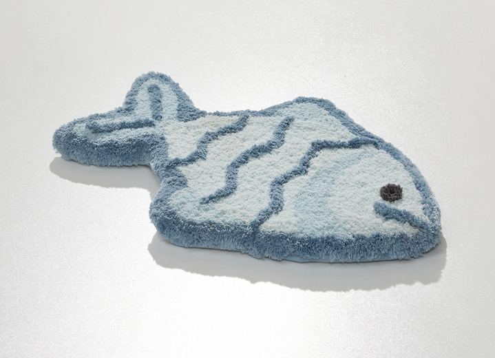 Badgarnituren - Pflegeleichte Badgarnitur ideal für Allergiker, in Größe 100 (Teppich, 50/ 80 cm) bis 112 (WC-Deckelbezug, 47/ 50 cm), in Farbe BLAU Ansicht 6