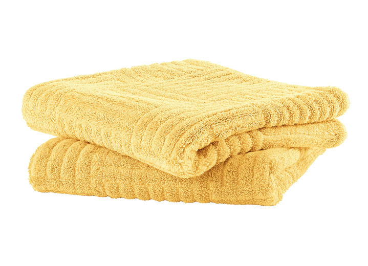 Frottier Handtücher - Flauschig weiche Frottier-Serie mit Hoch-Tief-Struktur, in Größe 200 (2 Handtücher, 50/100 cm) bis 204 (1 Duschtuch, 70/140 cm), in Farbe WEISS Ansicht 5