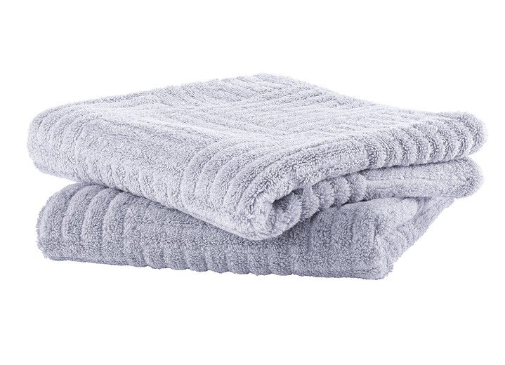 Frottier Handtücher - Flauschig weiche Frottier-Serie mit Hoch-Tief-Struktur, in Größe 200 (2 Handtücher, 50/100 cm) bis 204 (1 Duschtuch, 70/140 cm), in Farbe WEISS Ansicht 11