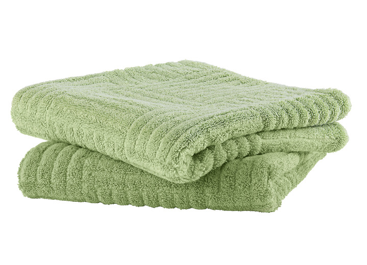 Frottier Handtücher - Flauschig weiche Frottier-Serie mit Hoch-Tief-Struktur, in Größe 200 (2 Handtücher, 50/100 cm) bis 204 (1 Duschtuch, 70/140 cm), in Farbe BLAU Ansicht 4