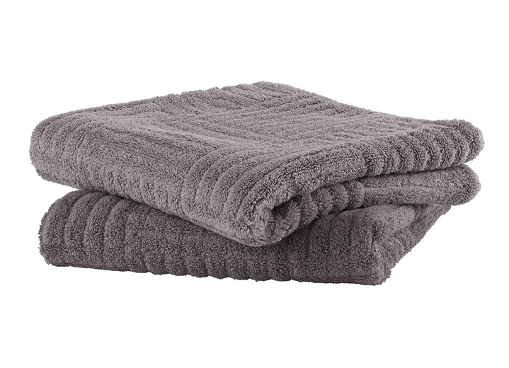 Frottier Handtücher - Flauschig weiche Frottier-Serie mit Hoch-Tief-Struktur, in Größe 200 (2 Handtücher, 50/100 cm) bis 204 (1 Duschtuch, 70/140 cm), in Farbe BLAU Ansicht 6