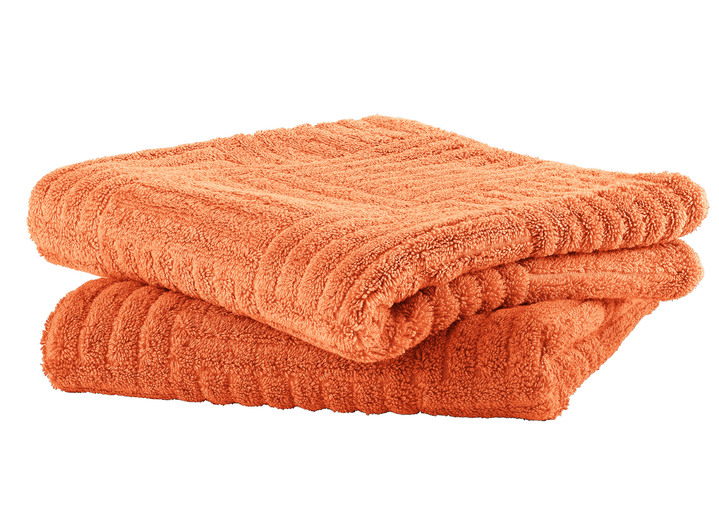 Frottier Handtücher - Flauschig weiche Frottier-Serie mit Hoch-Tief-Struktur, in Größe 200 (2 Handtücher, 50/100 cm) bis 204 (1 Duschtuch, 70/140 cm), in Farbe BLAU Ansicht 8