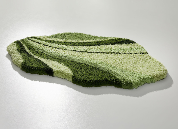 Badgarnituren - Tolle Badgarnitur in barfußweicher Qualität, in Größe 100 (Vorleger halbrund, 50/ 80 cm) bis 112 (WC-Deckelbezug, 47/ 50 cm), in Farbe BLAU Ansicht 5