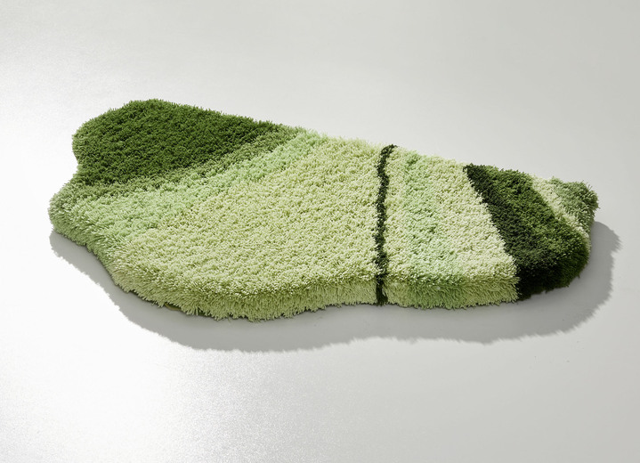 Badgarnituren - Tolle Badgarnitur in barfußweicher Qualität, in Größe 100 (Vorleger halbrund, 50/ 80 cm) bis 112 (WC-Deckelbezug, 47/ 50 cm), in Farbe BLAU Ansicht 3