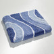 Badgarnituren - Herrlich weiche Badgarnitur, in Größe 100 (Vorleger halbrund, 50/ 80 cm) bis 112 (WC-Deckelbezug, 47/ 50 cm), in Farbe BLAU – Farbe BLAU – Ansicht 9