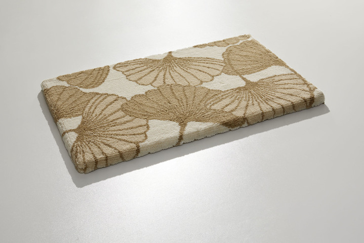 Badgarnituren - Badgarnitur mit Ginkgoblätter-Motiv, in Größe 100 (Vorleger halbrund, 50/ 80 cm) bis 112 (WC-Deckelbezug, 47/ 50 cm), in Farbe BLAU Ansicht 12