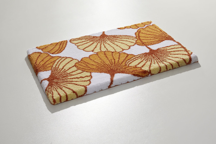 Badgarnituren - Badgarnitur mit Ginkgoblätter-Motiv, in Größe 100 (Vorleger halbrund, 50/ 80 cm) bis 112 (WC-Deckelbezug, 47/ 50 cm), in Farbe BLAU Ansicht 19