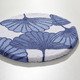 Badgarnituren - Badgarnitur mit Ginkgoblätter-Motiv, in Größe 100 (Vorleger halbrund, 50/ 80 cm) bis 112 (WC-Deckelbezug, 47/ 50 cm), in Farbe BLAU – Farbe BLAU – Ansicht 5