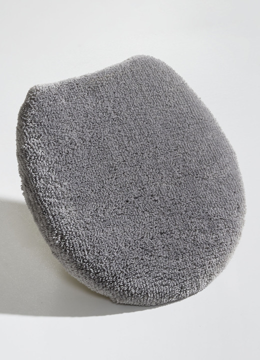 Badgarnituren - Badgarnitur mit Ginkgoblätter-Motiv, in Größe 100 (Vorleger halbrund, 50/ 80 cm) bis 112 (WC-Deckelbezug, 47/ 50 cm), in Farbe BLAU Ansicht 9