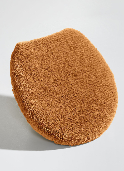 Badgarnituren - Badgarnitur mit Ginkgoblätter-Motiv, in Größe 100 (Vorleger halbrund, 50/ 80 cm) bis 112 (WC-Deckelbezug, 47/ 50 cm), in Farbe BLAU Ansicht 23