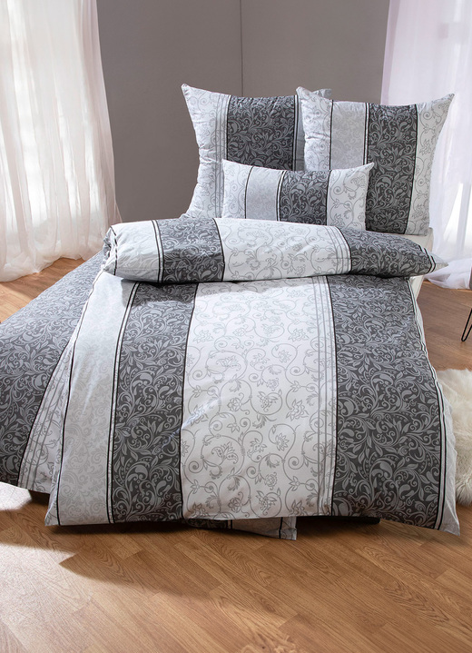 Bettwäschegarnituren - Bettwäsche-Garnitur in Renforcé-Qualität, in Größe 111 (40/80 cm + 135/200 cm) bis 412 (2x 80/80 cm + 2x 135/200 cm), in Farbe TERRA Ansicht 4