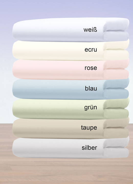 Spannbetttücher - Hochwertiges Flausch-Biber-Betttuch aus Baumwolle, in Größe 131 (2 Betttücher, 160/260 cm) bis 132 (1 Betttuch, 210/260 cm), in Farbe BLAU Ansicht 2