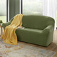 Sessel- & Sofaüberwürfe - Bi-elastische Stretchbezüge aus dem Hause Webana, in Größe 101 (Sesselbezug) bis 112 (Stuhlbezug, 2er-Set), in Farbe GRÜN – Farbe GRÜN – Ansicht 1