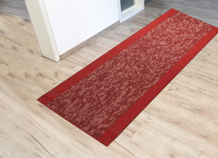 Teppiche - Strapazierfähige und hübsche Läufer, in Größe 102 (Läufer, 67 cm breit) bis 106 (Läufer, 100 cm breit), in Farbe ROT Ansicht 1