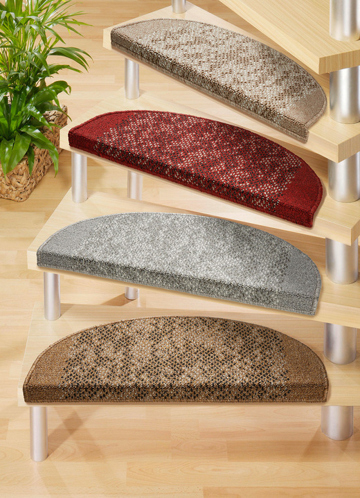 Teppiche - Hochwertige Stufenmatten, in Größe 151 (Stufenmatten, 2er-Pack) bis 325 (Stufenmatten, 15er-Pack), in Farbe ROT