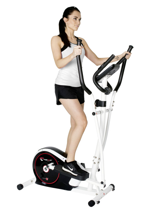 Fitnessgeräte - Christopeit Crosstrainer CT3, in Farbe WEISS-SCHWARZ-ROT Ansicht 1
