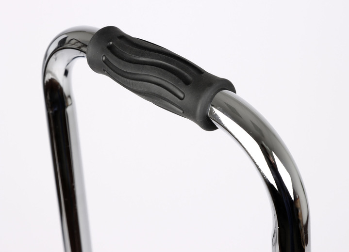 Praktische Hilfsmittel - Trittstufe mit Haltegriff, in Farbe CHROM Ansicht 3