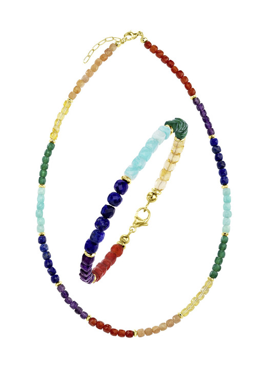 Halsketten - Funkelnde Garnitur mit Edelsteinen Ansicht 4 Halsketten - Funkelnde Garnitur mit Edelsteinen, in Farbe , in Ausführung Armband Ansicht 4