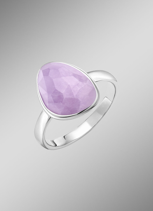 Ringe - Schöner Damenring mit echt facettiertem Amethyst, in Größe 160 bis 220, in Farbe  Ansicht 1