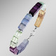 Halsketten - Wunderschöne Garnitur mit Hämatit, beh. und Fluorit in Multicolor – Ansicht 1 Halsketten - Wunderschöne Garnitur mit Hämatit, beh. und Fluorit in Multicolor, in Farbe , in Ausführung Armband, 19,5 cm lang – Ansicht 1