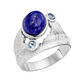 Ringe - Damenring mit Lapislazuli und Baby Blautopas – Ansicht 2 Ringe - Damenring mit Lapislazuli und Baby Blautopas, in Größe 160 bis 220, in Farbe  – Ansicht 2