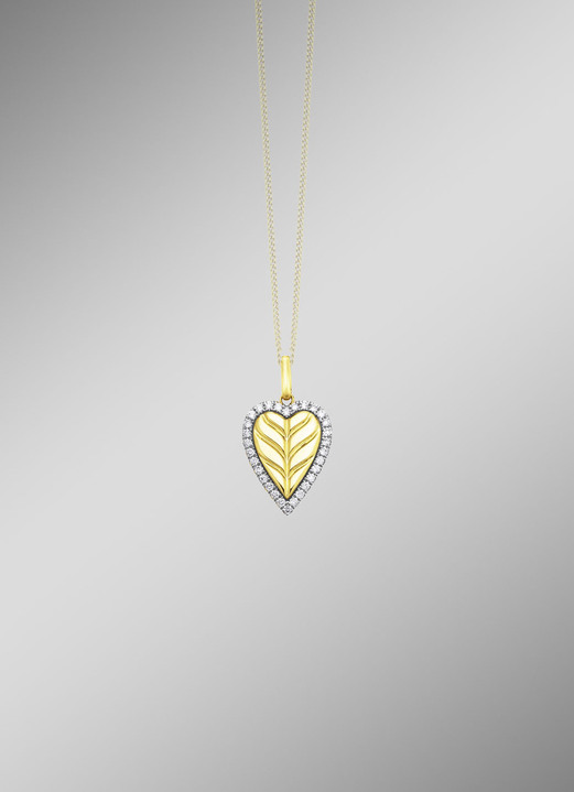 Schmuck & Uhren - Herz-Anhänger mit Brillanten  Ansicht 1 Schmuck & Uhren - Herz-Anhänger mit Brillanten , in Farbe  Ansicht 1