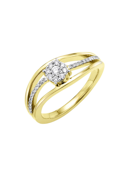 Ringe - Damenring mit Diamanten und Brillanten, in Größe 160 bis 220, in Farbe  Ansicht 2