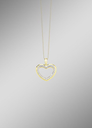 Hochwertiger Herz-Anhänger mit Brillanten