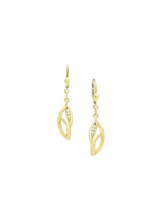 Ohrschmuck - Ohrringe aus Gold mit Zirkonia – Ansicht  Ohrschmuck - Ohrringe aus Gold mit Zirkonia, in Farbe  – Ansicht