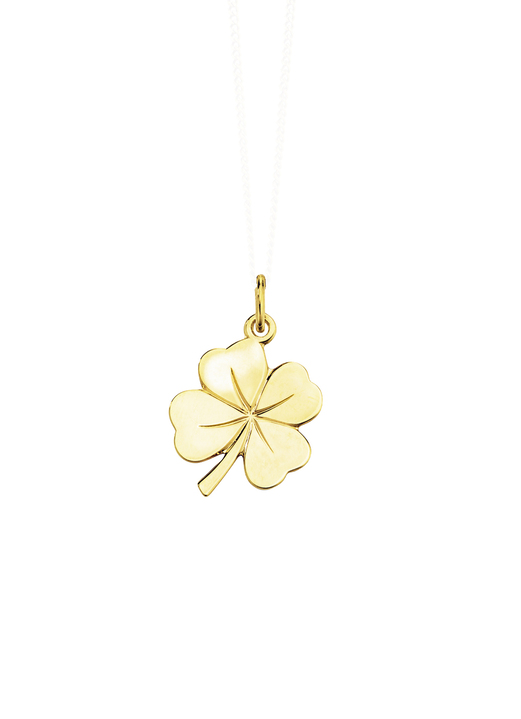 Anhänger - Kleeblatt-Anhänger aus Gold Ansicht 2 Anhänger - Kleeblatt-Anhänger aus Gold, in Farbe  Ansicht 2
