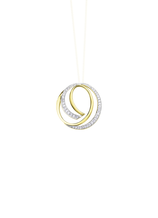 Schmuck & Uhren - Anhänger in Bicolor mit Zirkonia Ansicht 2 Schmuck & Uhren - Anhänger in Bicolor mit Zirkonia, in Farbe  Ansicht 2