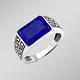 Ringe - Herrenring mit Lapislazuli , in Größe 180 bis 240, in Farbe  – Ansicht 1
