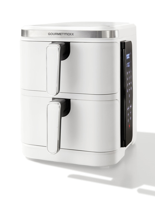 Heißluftfritteusen - Digitale Doppelkammer-Heißluftfritteuse „FryUP“, in Farbe WEISS Ansicht 5