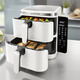 Heißluftfritteusen - Digitale Doppelkammer-Heißluftfritteuse „FryUP“, in Farbe WEISS – Farbe WEISS – Ansicht 1