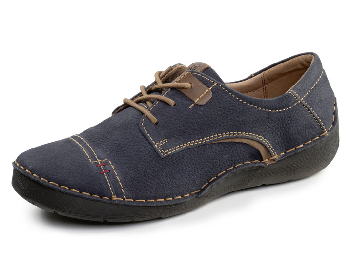 Slipper & Schnürschuhe - Josef Seibel, klassische Damen-Schnürschuhe, Weite G, mit herausnehmbarem Fußbett, in Größe 036 bis 043, in Farbe BEERE-GRAU Ansicht 5