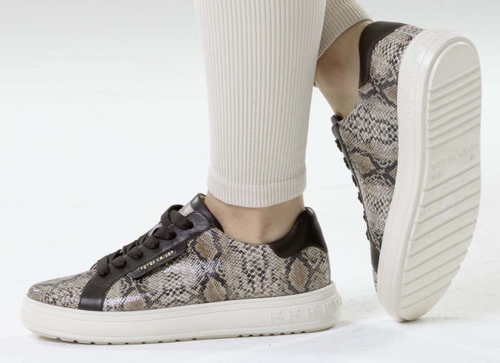 Slipper & Schnürschuhe - Peter Kaiser, modische Damen-Sneaker, mit herausnehmbarem Fußbett, in Größe 3 1/2 bis 8, in Farbe TAUPE-MOKKA Ansicht 5