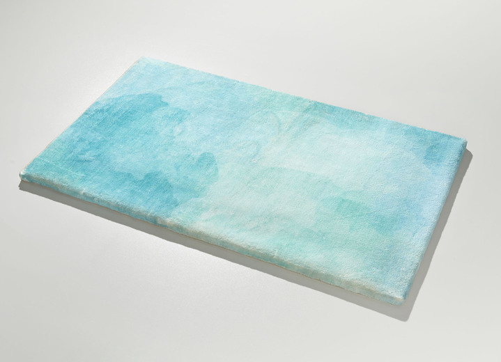 Badgarnituren - Badgarnitur, in Größe 100 (Vorleger halbrund, 50/ 80 cm) bis 112 (WC-Deckelbezug, 47/ 50 cm), in Farbe TÜRKIS Ansicht 11