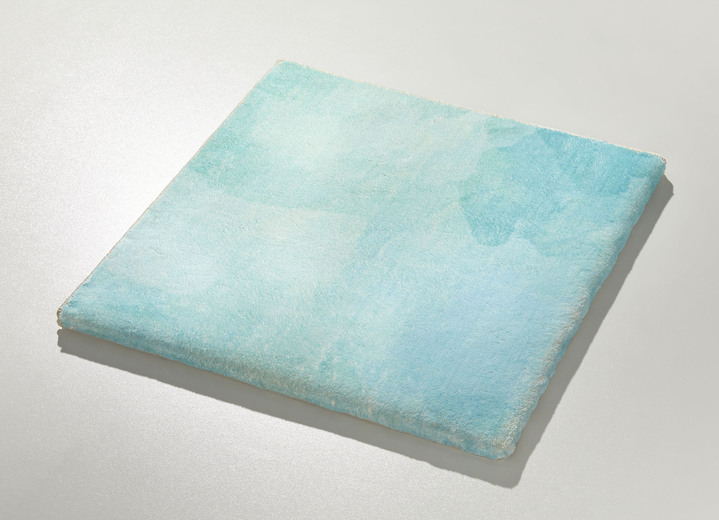 Badgarnituren - Badgarnitur, in Größe 100 (Vorleger halbrund, 50/ 80 cm) bis 112 (WC-Deckelbezug, 47/ 50 cm), in Farbe TÜRKIS Ansicht 14