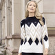 Langarm - Pullover mit flauschigem Effektgarn – Farbe SCHWARZ-ECRU-GOLDFARBEN – Ansicht 1 Langarm - Pullover mit flauschigem Effektgarn, in Größe 036 bis 052, in Farbe CAMEL-ECRU-GOLDFARBEN – Farbe SCHWARZ-ECRU-GOLDFARBEN – Ansicht 1