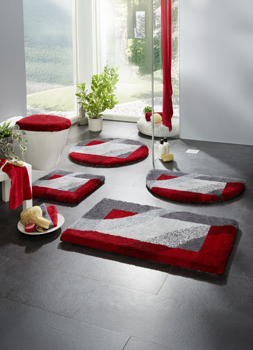 Badgarnituren - Supersoft Badgarnitur von Grund, in Größe 100 (Vorleger halbrund, 50/ 80 cm) bis 112 (WC-Deckelbezug, 47/ 50 cm), in Farbe TERRA Ansicht 3