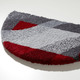 Badgarnituren - Supersoft Badgarnitur von Grund, in Größe 100 (Vorleger halbrund, 50/ 80 cm) bis 112 (WC-Deckelbezug, 47/ 50 cm), in Farbe TERRA – Farbe GRAU-ROT – Ansicht 1