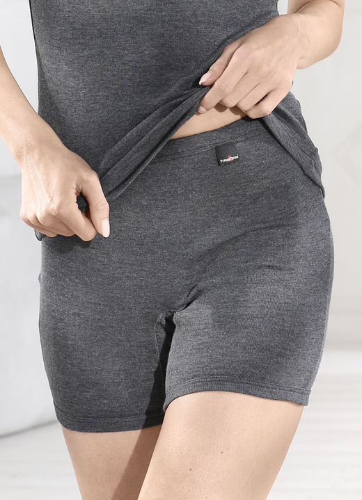 Schlüpfer - Zweierpack Permatherm Longpants, in Größe 3XL (56/58) bis XXL (52/54), in Farbe JEANSBLAU MELIERT Ansicht 5