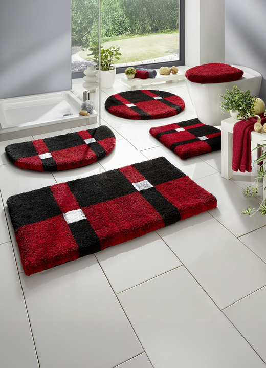 Wohnen - Badgarnitur mit rutschhemmender Rückseite, in Größe 100 (Vorleger halbrund, 50/ 80 cm) bis 112 (WC-Deckelbezug, 47/ 50 cm), in Farbe BEIGE-BRAUN Ansicht 4